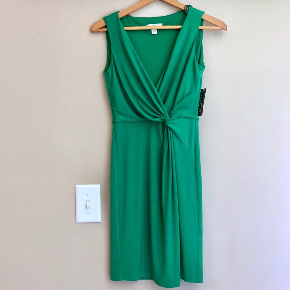 NWT muse green cocktail formal v neck wrap dress